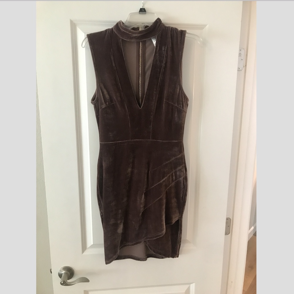 Velvet Purple Cut out Sleeveless Bodycon Dress